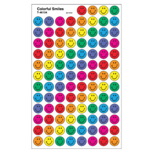 Colorful Smiles superSpots Stickers, 800 Per Pack, 6 Packs