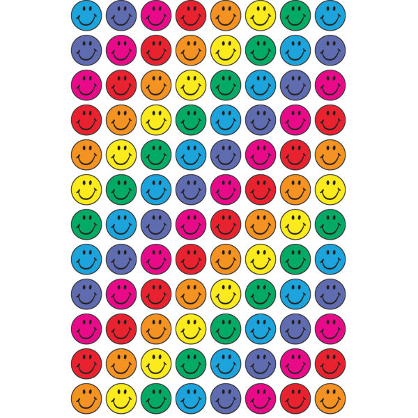 Colorful Smiles superSpots Stickers, 800 Per Pack, 6 Packs