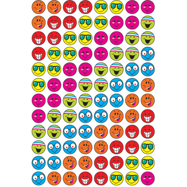 Happy Smiles superSpots Stickers, 800 Per Pack, 6 Packs