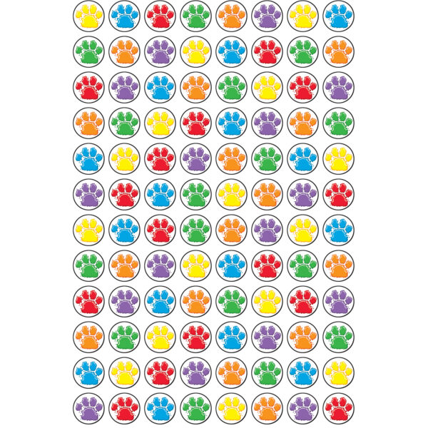 Paw Prints superSpots Stickers, 800 Per Pack, 6 Packs