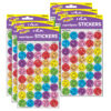 Silly Smiles superSpots Stickers-Sparkle, 160 Per Pack, 6 Packs