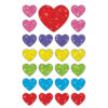 Sparkle Hearts superShapes Stickers-Sparkle, 100 Per Pack, 6 Packs