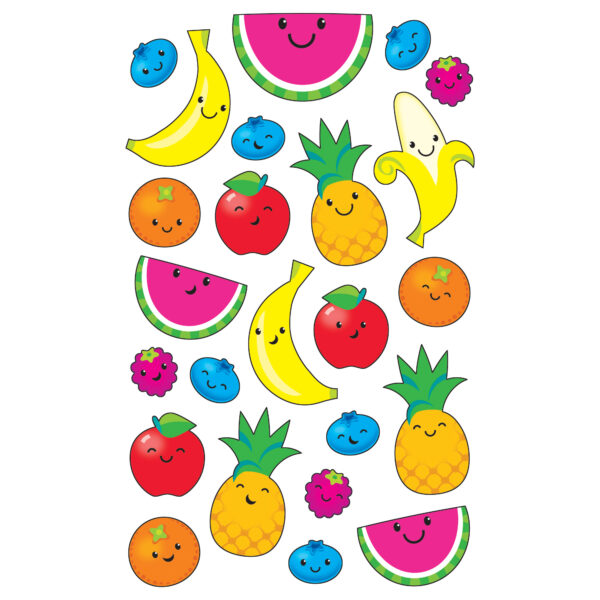 Friendly Fruit superShapes Stickers-Large, 192 Per Pack, 6 Packs