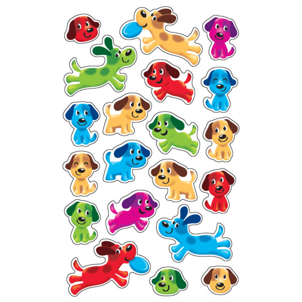 Puppy Pals superShapes Stickers-Large, 160 Per Pack, 6 Packs