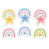 Rainbows & Stars Large superShapes Stickers, 120 Per Pack, 6 Packs