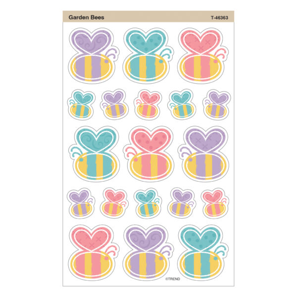 Garden Bees Large superShapes Stickers, 152 Per Pack, 6 Packs