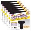 Black 4" Casual Uppercase Ready Letters, 6 Packs