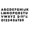 Black 4" Casual Uppercase Ready Letters, 6 Packs