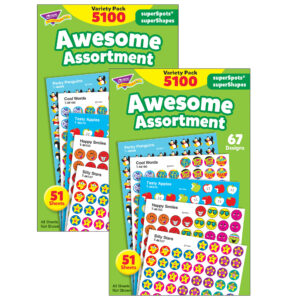 Awesome Assortment superSpots-superShapes Variety Pack, 5100 Per Pack, 2 Packs