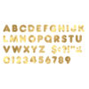 Gold Metallic 4" Casual Uppercase Ready Letters, 71 Per Pack, 3 Packs