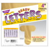 Gold Metallic 4" Casual Uppercase Ready Letters, 71 Per Pack, 3 Packs