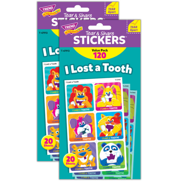 I Lost A Tooth Tear  Value Pack, 120 Per Pack, 2 Packs