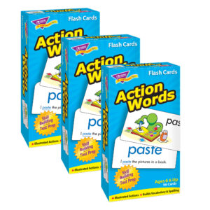 Action Words Skill Drill Flash Cards, 3 Packs