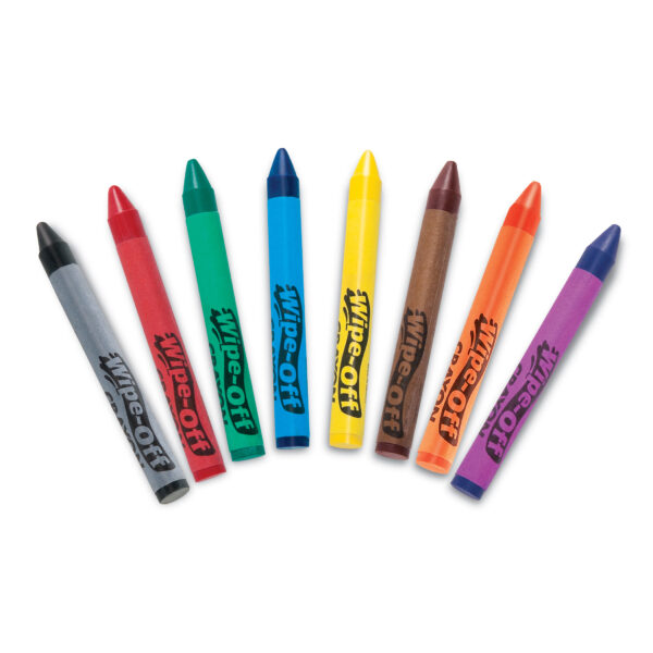 Jumbo Wipe-Off Crayons, Assorted, 8 per pack, 6 packs