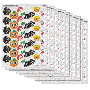 Halloween Sparkles Sparkle Stickers, 72 Per Pack, 12 Packs