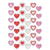 Shimmering Hearts Sparkle Stickers, 72 Per Pack, 12 Packs