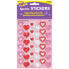 Shimmering Hearts Sparkle Stickers, 72 Per Pack, 12 Packs