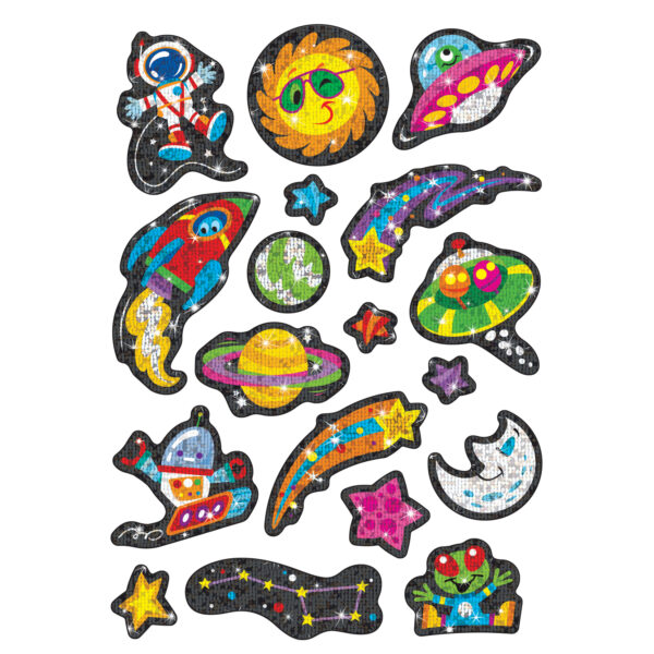 Sparkly Space Stuff Sparkle Stickers, 36 Per Pack, 6 Packs