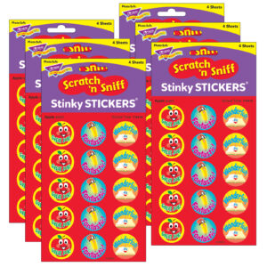 School Time-Apple Stinky Stickers, 60 Per Pack, 6 Packs