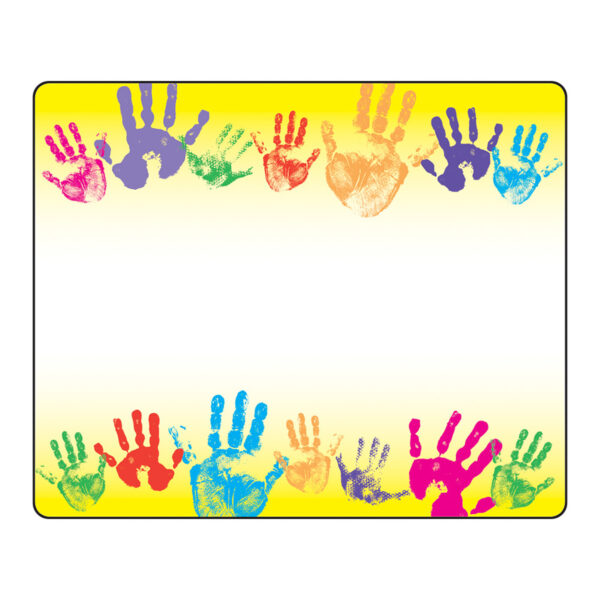 Rainbow Handprints Terrific Labels, 36 Per Pack, 6 Packs