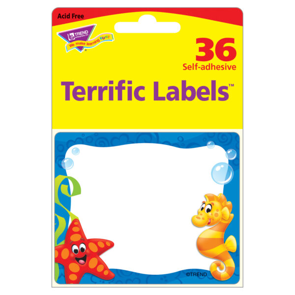 Sea Buddies Terrific Labels, 36 Per Pack, 6 Packs