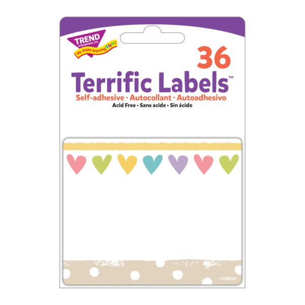 Take Heart Terrific Labels, 36 Per Pack, 6 Packs