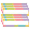 Cheerful Stripes Desk Toppers Name Plates, 36 Per Pack, 6 Packs