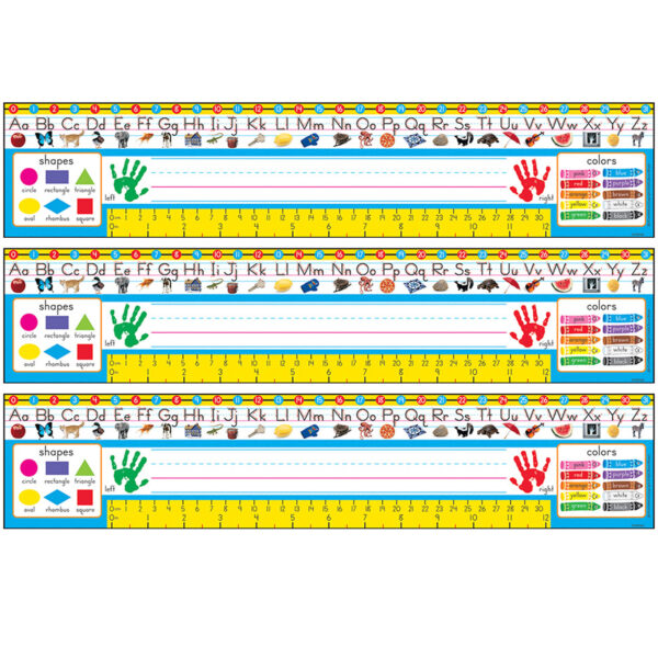 Zaner-Bloser Desk Toppers Reference Name Plates, PreK-1, 36 Per Pack, 3 Packs