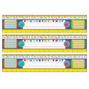 Zaner-Bloser Desk Toppers Reference Name Plates, Grades 2-3, 36 Per Pack, 3 Packs