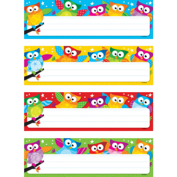 Owl-Stars! Desk Toppers Name Plates Variety Pack, 32 Per Pack, 6 Packs