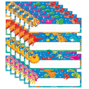 Sea Buddies Desk Toppers Name Plates Variety Pack, 32 Per Pack, 6 Packs