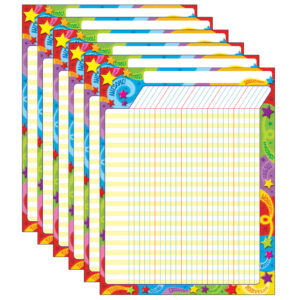 Praise Words 'n Stars Incentive Chart, 17" x 22", Pack of 6