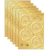 Congratulations (Gold) Award Seals Stickers, 32 Per Pack, 6 Packs