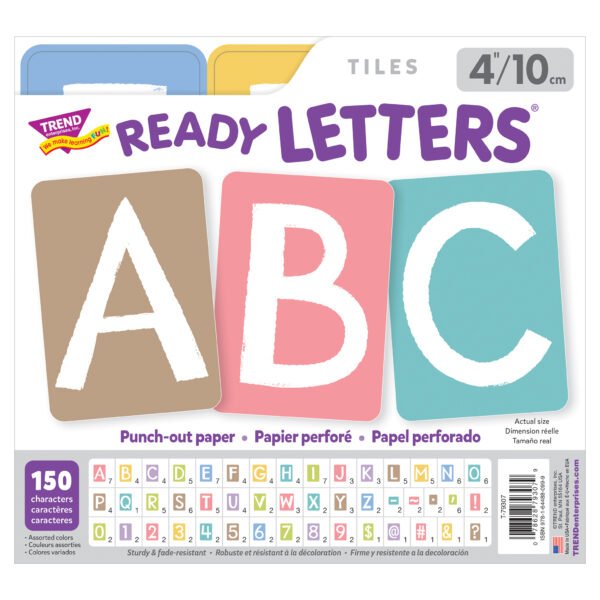 Garden Path 4" Tiles Uppercase Ready Letters, 150 Pieces Per Pack, 2 Packs