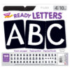 Black 4" Tiles Uppercase Ready Letters, 150 Pieces Per Pack, 2 Packs