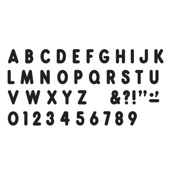 Black 7" Billboard Uppercase Ready Letters, 3 Packs