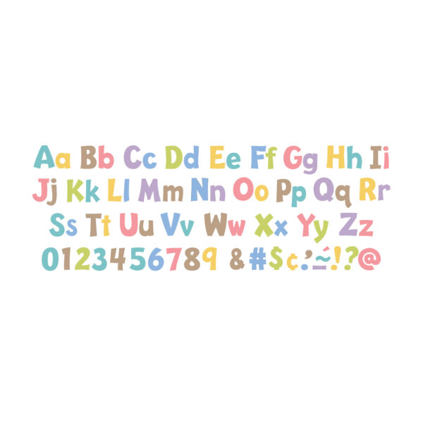 Summer Morning 4" Playful Combo Ready Letters, 216 Pieces Per Pack, 2 Packs