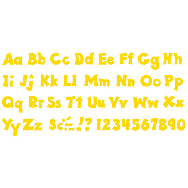 Yellow 4" Friendly Combo Ready Letters, 3 Packs