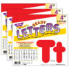 Red 4-Inch Casual Uppercase-Lowercase Combo Pack Ready Letters, 182 Per Pack, 3 Packs