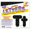 Black Sparkle 4" Casual Combo Ready Letters, 3 Packs