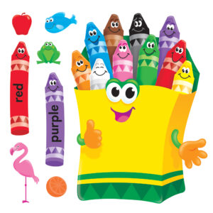 Colorful Crayons Bulletin Board Set