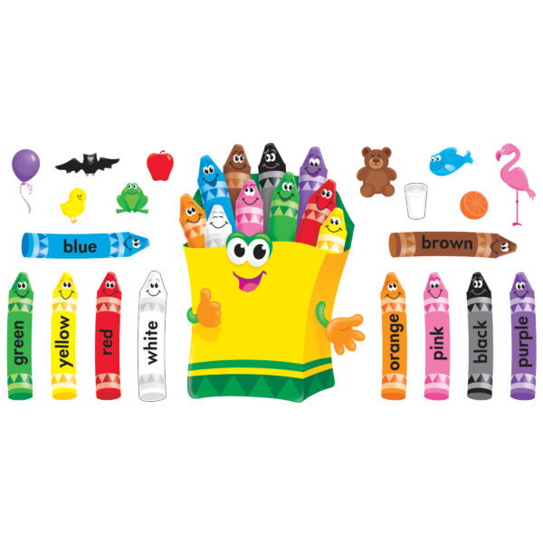 Colorful Crayons Bulletin Board Set