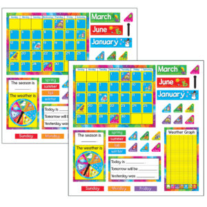 Year Around Calendar Bulletin Board Set, 2 Sets