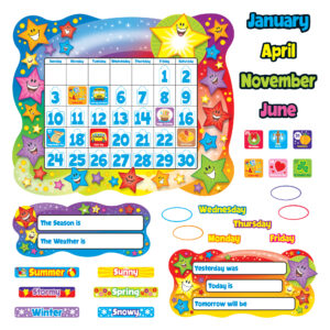 Star Calendar Bulletin Board Set