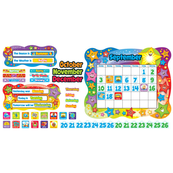 Star Calendar Bulletin Board Set