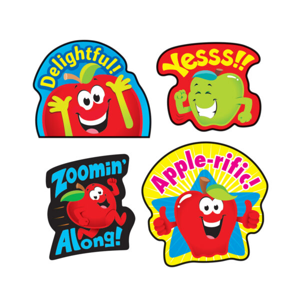 Appealing Apples-Apple Mixed Shapes Stinky Stickers, 60 Per Pack, 6 Packs