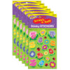 Friendly Flowers-Floral Mixed Shapes Stinky Stickers, 84 Per Pack, 6 Packs