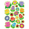 Friendly Flowers-Floral Mixed Shapes Stinky Stickers, 84 Per Pack, 6 Packs