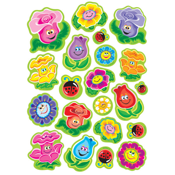 Friendly Flowers-Floral Mixed Shapes Stinky Stickers, 84 Per Pack, 6 Packs