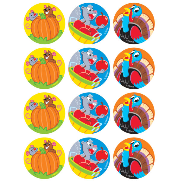 Fall Friends-Pumpkin Stinky Stickers, 48 Per Pack, 6 Packs